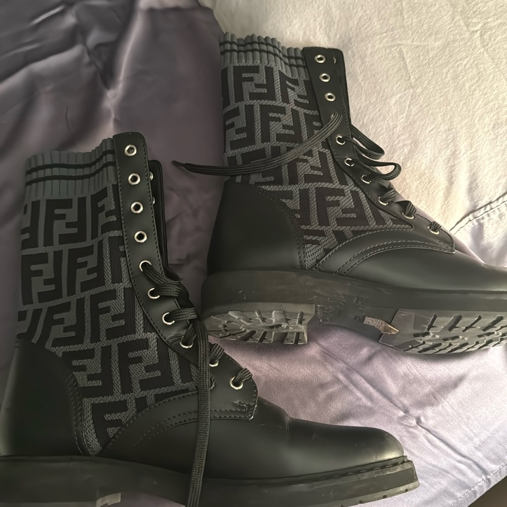 fendi combat boots
